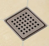 Watershield Shower System 4 in. Bronze Square Grid Drain Grate