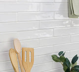 Newport White 2 in. x 10 in. Polished Ceramic Subway Wall Tile (5.70 sq. ft. / Case)