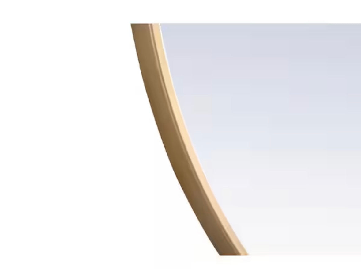 Brass 36 in. W x 36 in. H Round Vanity Mirror