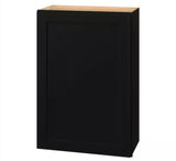 Avondale 24 in. W x 12 in. D x 36 in. H Ready to Assemble Plywood Shaker Wall Kitchen Cabinet in Raven Black