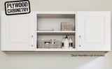 Greenwich Verona White 23 in. H x 60 in. W x 12 in. D Plywood Laundry Room Wall Cabinet with 3 Shelves