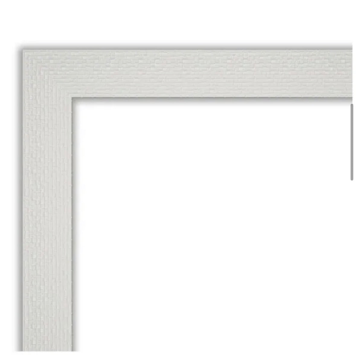 Medium Rectangle Glossy White Beveled Glass Modern Mirror (28.25 in. H x 40.25 in. W)