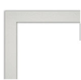 Medium Rectangle Glossy White Beveled Glass Modern Mirror (28.25 in. H x 40.25 in. W)