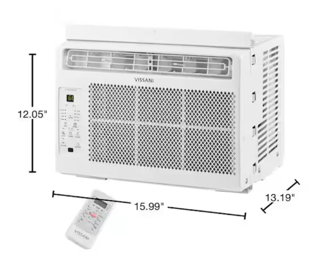 6,000 BTU 115-Volt Window Air Conditioner for 250 sq. ft. Rooms with Remote in White
