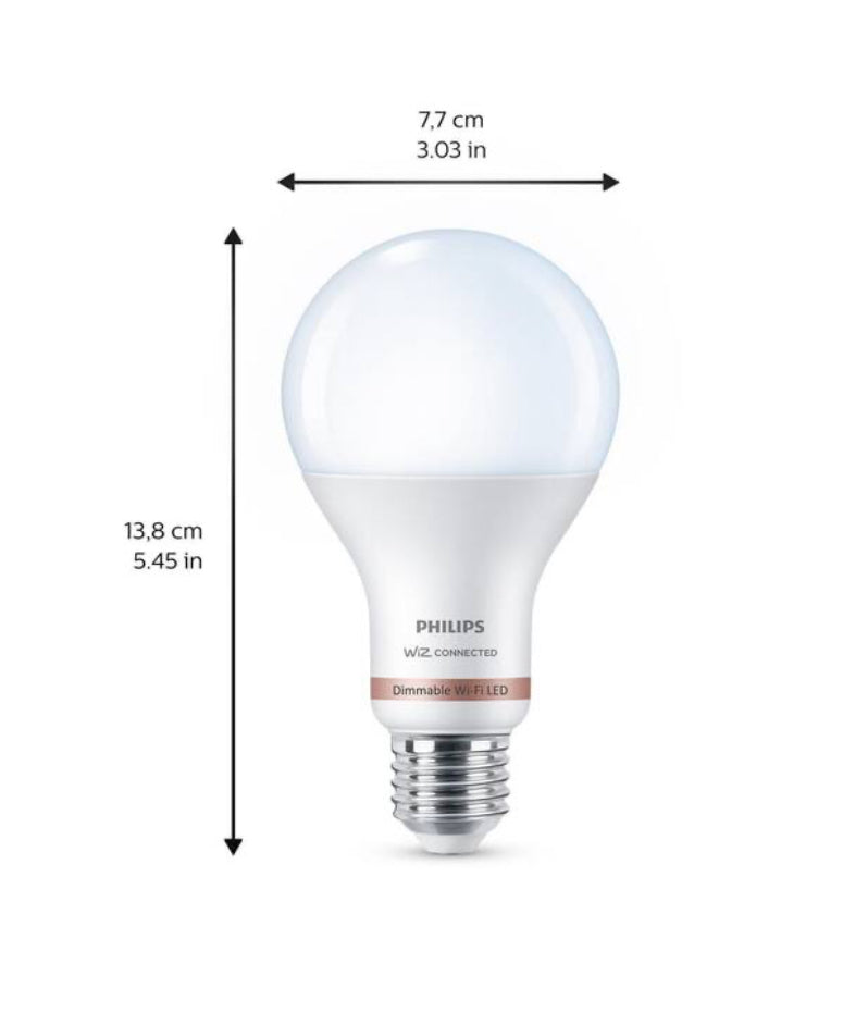 100-Watt Equivalent A21 LED Smart Wi-Fi Light Bulb Daylight (5000K) powered by WiZ with Bluetooth (1-Pack)