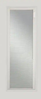 Blinds + Glass Glass Size 22 in. x 64 in. x 1 in. Enclosed Blinds w/ Door Glass w/ White Frame