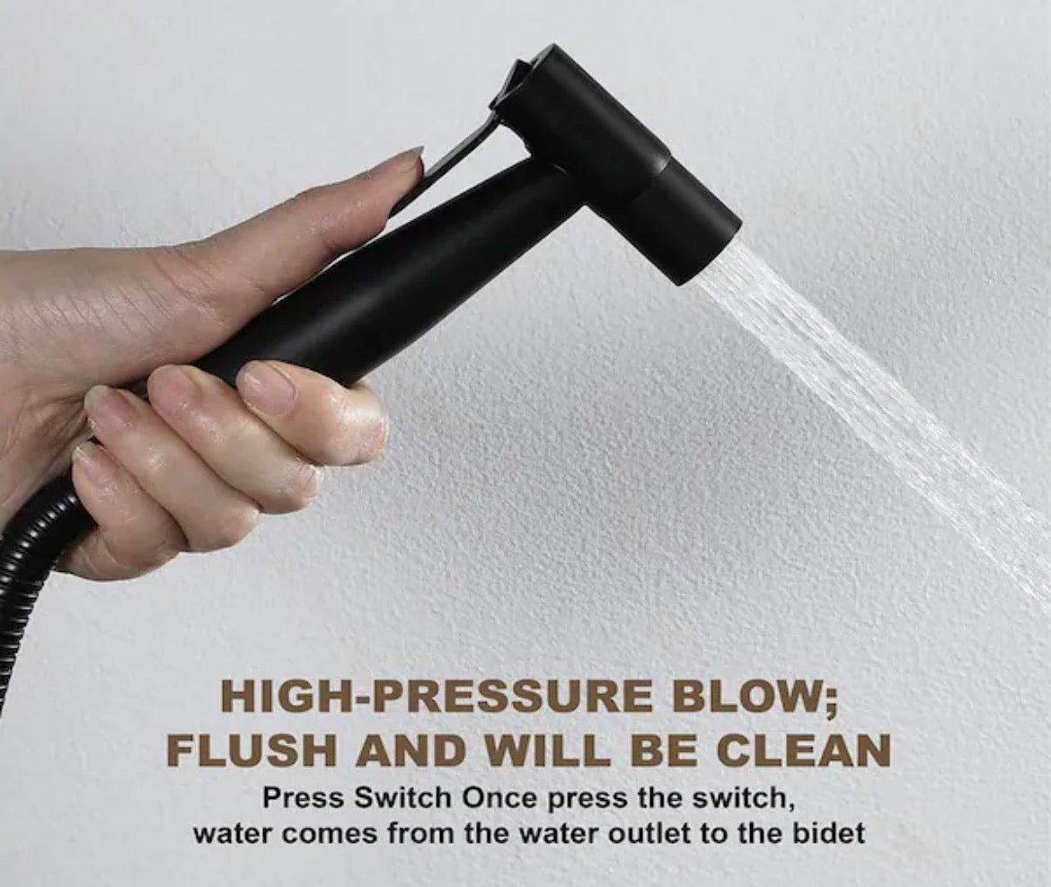 Non-Electric Stainless Steel Handheld Bidet Sprayer Bidet Attachment in Matte Black
