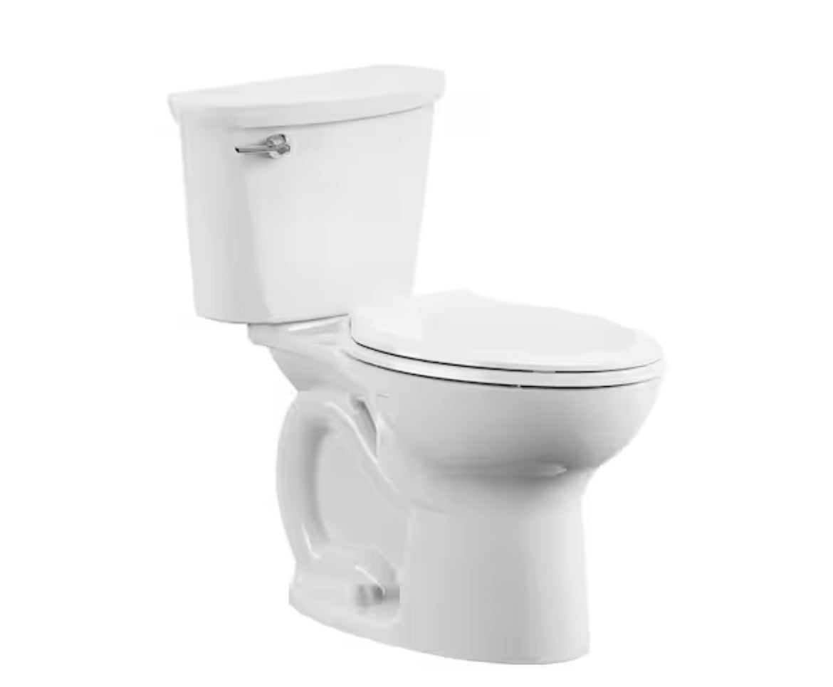 Cadet 10 in. Antimicrobial 2-Piece 1.28 GPF Single Flush Chair Height Elongated Front Toilet w/ Slow Close Seat in White