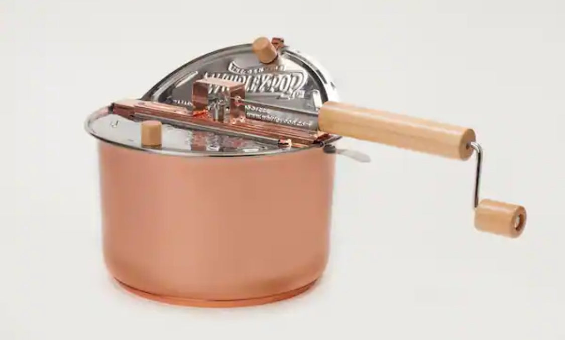 6 qt. Copper Plated Stainless Steel Stovetop Popcorn Popper