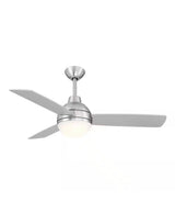 Blaketon 46 in. Indoor/Covered Outdoor Brushed Nickel Modern Ceiling Fan with Tunable LED and Remote Control Included