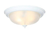 15 in. 3-Light White Flush Mount