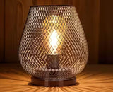 6 .7 in. Bronze Indoor Battery-Operated Integrated LED Metal Mesh Lamp