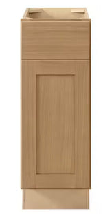 Avondale 12 in. W x 24 in. D x 34.5 in. H Ready to Assemble Plywood Shaker Base Kitchen Cabinet in White Oak