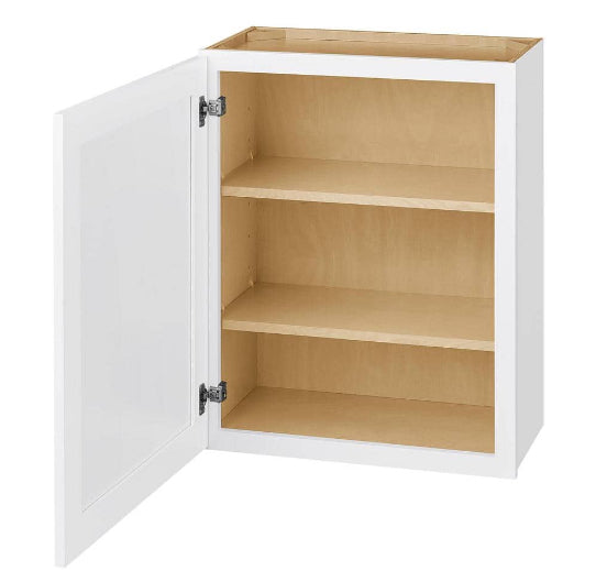 Avondale Shaker Alpine White Ready to Assemble Plywood 24 in Wall Kitchen Cabinet (24 in W x 30 in H x 12 in D)