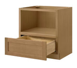 Avondale 30 in. W x 24 in. D x 34.5 in. H Ready to Assemble Plywood Shaker Base Kitchen Cabinet in White Oak