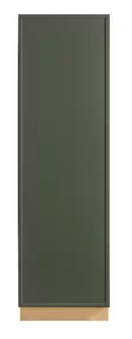 Leyton 24 in. W x 84 in. H x 24 in. D Ready To Assemble Plywood Slim Shaker Utility Pantry Cabinet in Fern Green