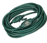 25 ft. 14/3 3 Outlet Extension Cord, Green