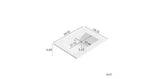 HE 24.02 in. x 18.31 in. Undermount Rectangular Bathroom Sink in Glossy White Ceramic, Integrated Basin and Countertop