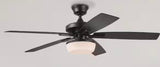 Gazebo IV 52 in. Indoor/Outdoor Matte Black Downrod Mount Ceiling Fan with Remote and Light Kit with 2-Bulbs. Included