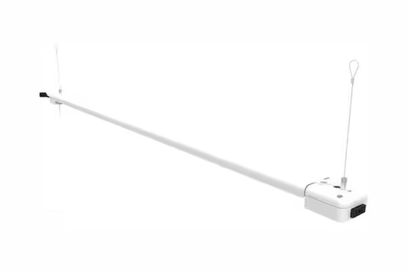 4 ft. 30-Watt 4000K Bright White 1-Light White Integrated LED Linkable Hanging Shop Light Fixture with Pull Chain