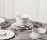 Hazel 24-Piece Grey Stoneware Full Set(Service for 8)