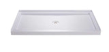 SlimLine 60 in. x 32 in. Single Threshold Alcove Shower Pan Base in White with Center Drain