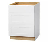 Avondale Shaker Alpine White Ready to Assemble Plywood 24 in Drawer Base Kitchen Cabinet (24 in W x 24 in D x 34.5 in H)