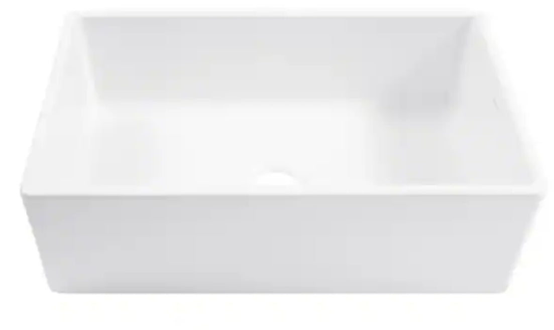 Bradstreet II 30 in. Farmhouse Apron Front Undermount Single Bowl Crisp White Fireclay Kitchen Sink
