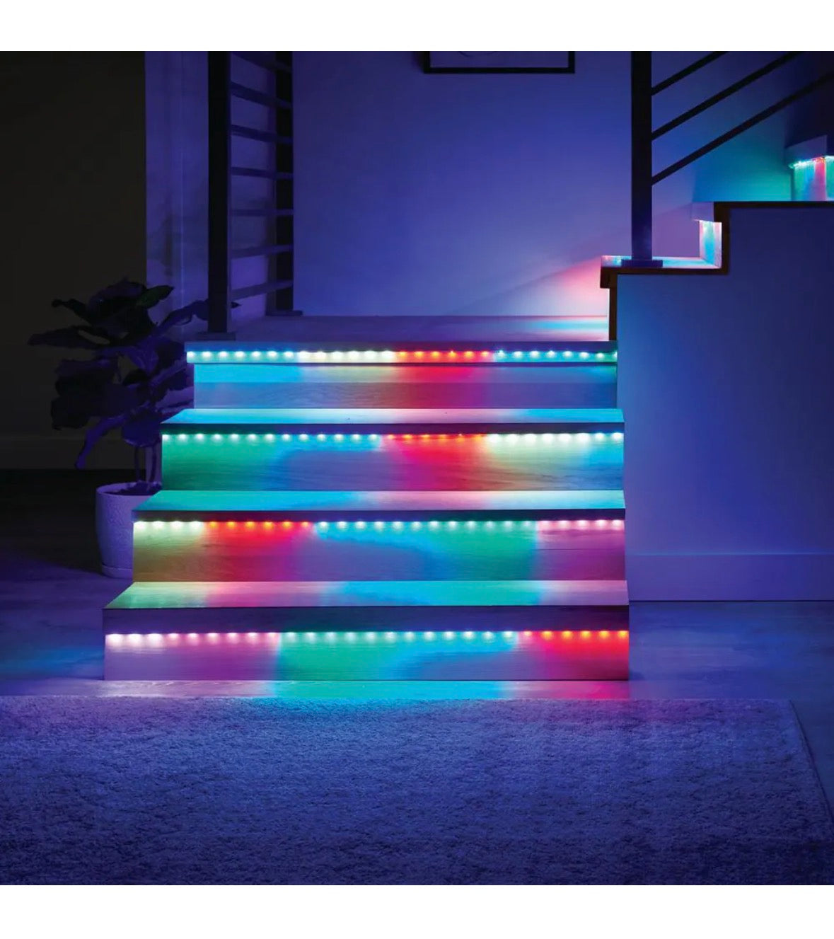32.8 ft. Smart RGBWIC Dynamic Color Changing Dimmable Plug-In LED Strip Light Powered by Hubspace