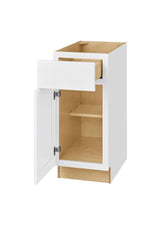 Avondale Shaker Alpine White Quick Assemble Plywood 15 in Base Kitchen Cabinet (15 in W x 24 in D x 34.5 in H)