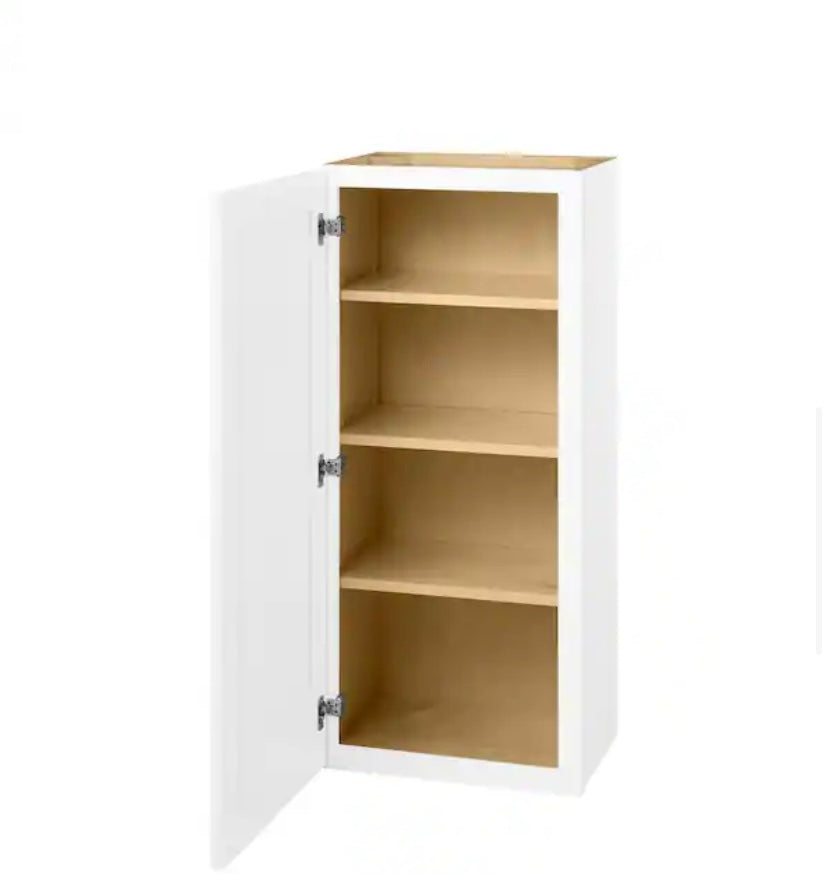 Avondale Shaker Alpine White Ready to Assemble Plywood 18 in Wall Kitchen Cabinet (18 in W x 42 in H x 12 in D)