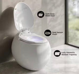 Plaisir Smart 1-Piece 1.28 GPF Single Flush Toilet in Glossy White