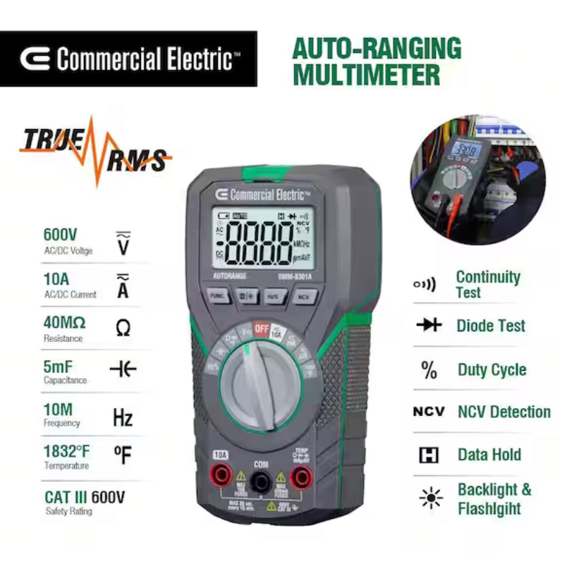 True RMS Auto-Ranging Digital Multi-Meter