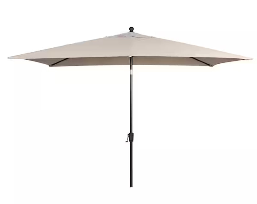 6.5 ft. x 10 ft. Aluminum Market Tilt Patio Umbrella in Riverbed