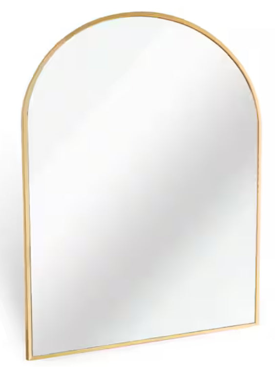 24 in. x 32 in. Metal Gold arch mirror