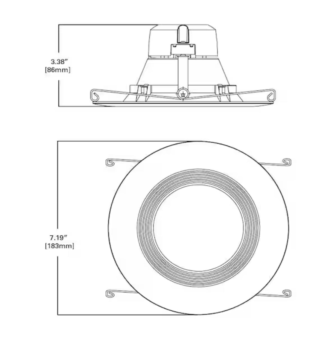 LT 6 in. Adjustable CCT Canless IC Rated Dimmable Indoor, Outdoor Integrated LED Recessed Light Kit (4-Pack)