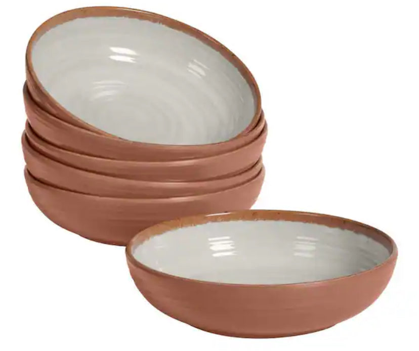 Azria Melamine Dinner Bowls in Ivory (Set of 6)