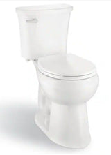 Power Flush 12 inch Rough In Two-Piece 1.28 GPF Single Flush Round Toilet in White Seat Included