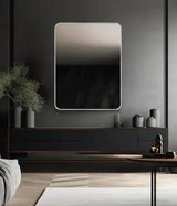 30 in. W x 48 in. H Silver Vanity Rectangle Wall Mirror Aluminum Alloy Frame Bathroom Mirror
