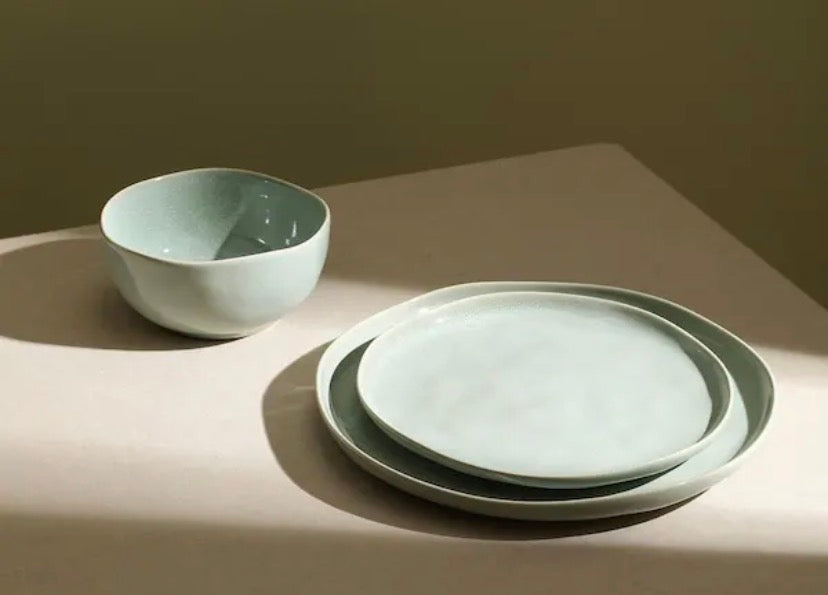 Mirella 12-Piece Light Green Stoneware Dinnerware Set (Service for 4)