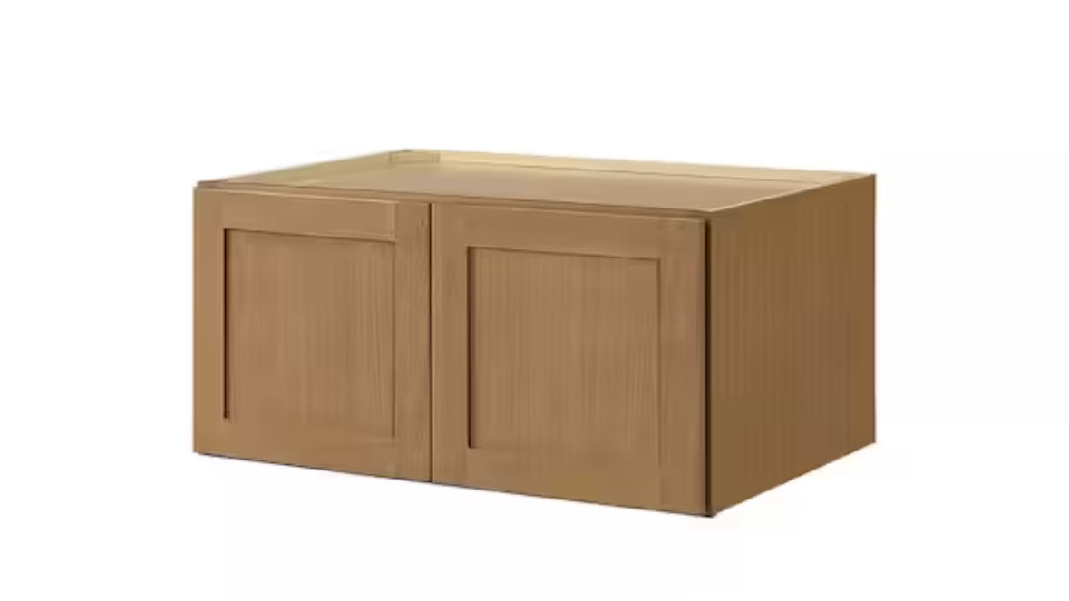 Avondale 30 in. W x 12 in. D x 30 in. H Ready to Assemble Plywood Shaker Wall Kitchen Cabinet in White Oak