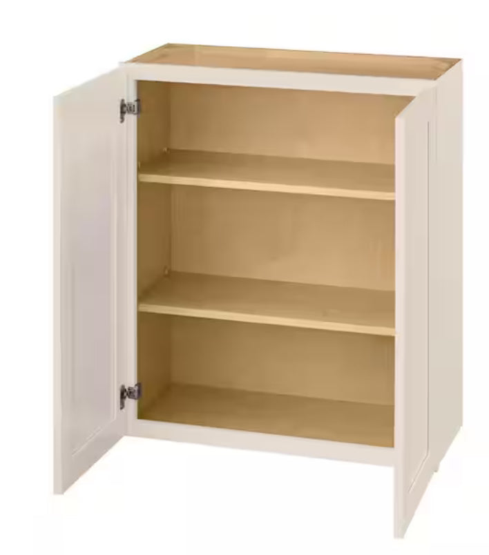 Avondale 30 in. W x 12 in. D x 36 in. H Ready to Assemble Plywood Shaker Wall Kitchen Cabinet in Antique White