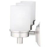Cade 20.25 in. 3-Light Brushed Nickel Bathroom Vanity Light Fixture with Frosted Glass Shades