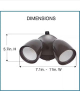 Floodlight Wired - Outdoor Smart Lighting with Adjustable Motion Detection, Integrated LEDs, 2000 Lumens, Black