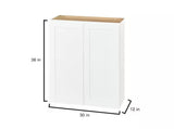 Avondale Shaker Alpine White Ready to Assemble Plywood 30 in Wall Kitchen Cabinet (30 in W x 36 in H x 12 in D)