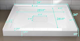 34 in. x 34 in. Acrylic Single Threshold Alcove Floor Rectangular Shower Pan Base with Center Drain in White