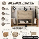Shay 31 in. Single Sink Bath Vanity in Light Oak with White Engineered Solid Surface Top Unassembled
