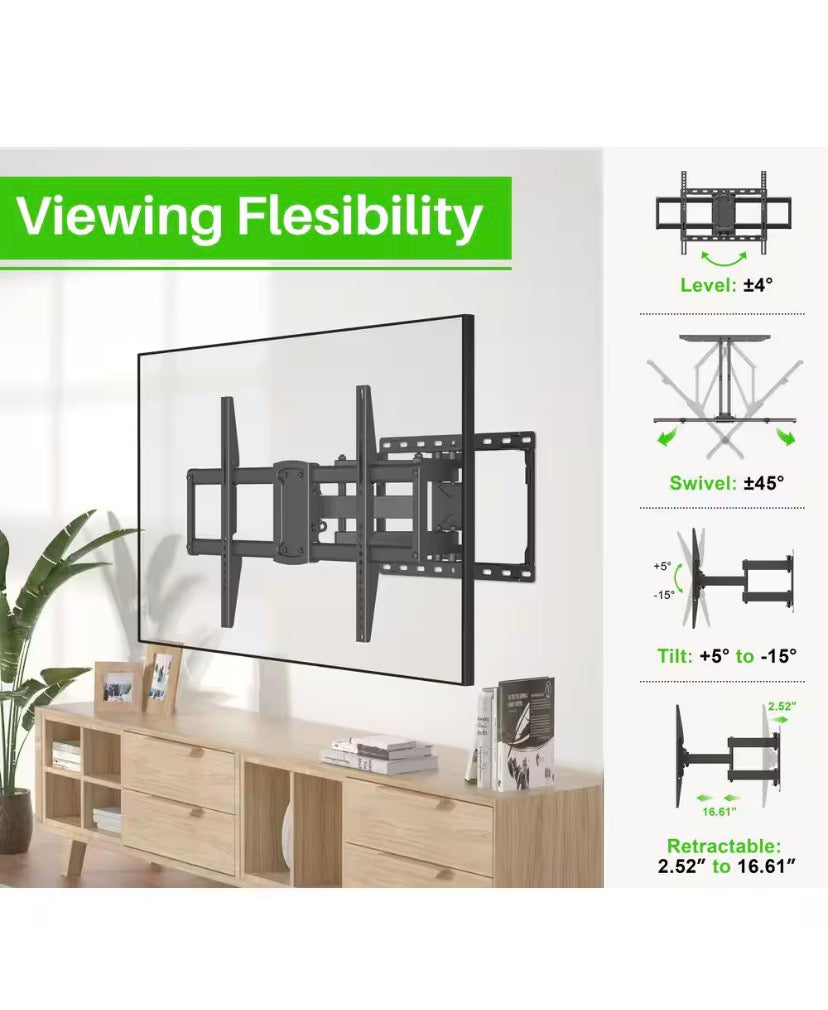 Full Motion TV Wall Mount for 32 in. to 90 in. TVs