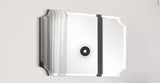 Frameless Rectangle Scalloped Beveled Wall Mirror(Product Width in.24 x Product Height in.36)