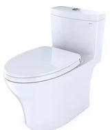 Aquia IV 12 in. Rough In One-Piece 0.8/1.28 GPF Dual Flush Elongated Toilet in Cotton White, SoftClose Seat Included